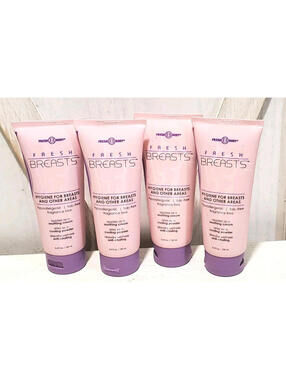 Fresh Breasts 3.4 oz Tube (4 PACK) NEW - Anti Chafing Lotion Powder Deodorant